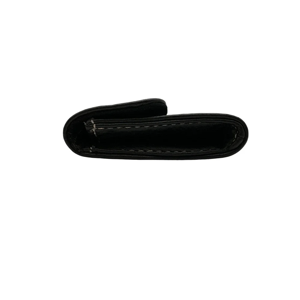 Tommy Hilfiger Pebbled Black Coin Case Pouch